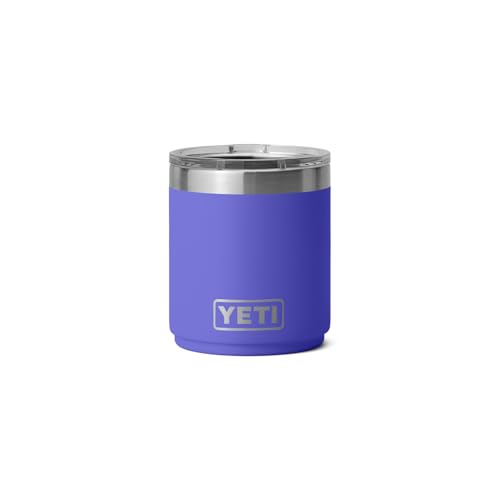 YETI Rambler Lowball, Vacuum Insulated Stainless Steel Stackable Lowball with MagSlider Lid, Stainless Steel, 10 oz (296 ml)