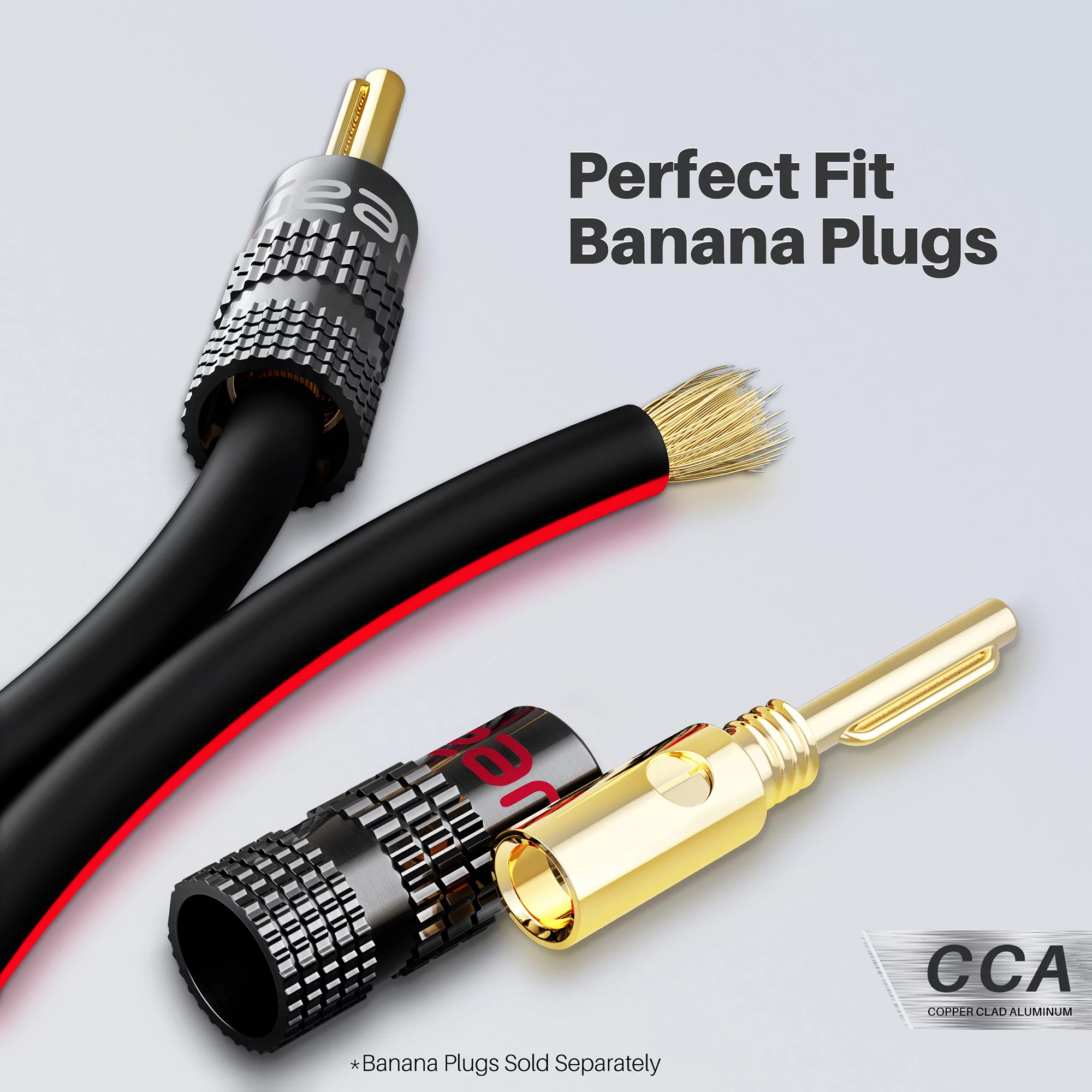 GearIT Pro Series 12 Gauge Speaker Wire Copper Clad Aluminum CCA Audio Cable, Black 200 ft