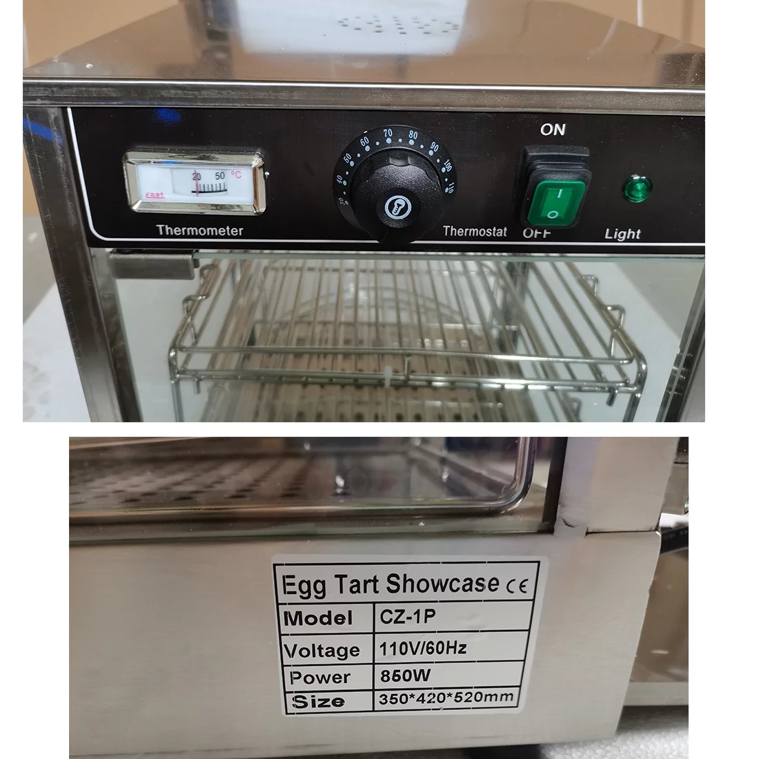 INTBUYING 3 Layers Electric Food Warmer Display Case Egg Tart Pizza Warmer 850W