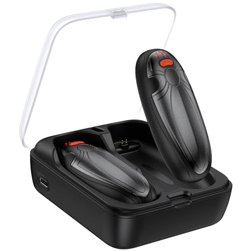 Hand Warmers Rechargerable 2 Pack - 14000mAh Electric AI Handwarmers with Charging Case, Magnetic 2 in 1 Pocket Heater, Stocking Stuffers, Gifts for Women/Christmas/Golf/Camping Accessories