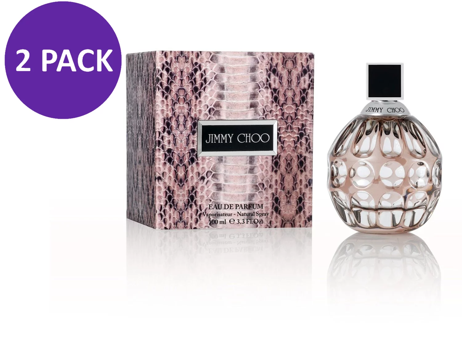 JIMMY CHOO Eau de Parfum Spray for Women, 3.4 oz (2 PACK)