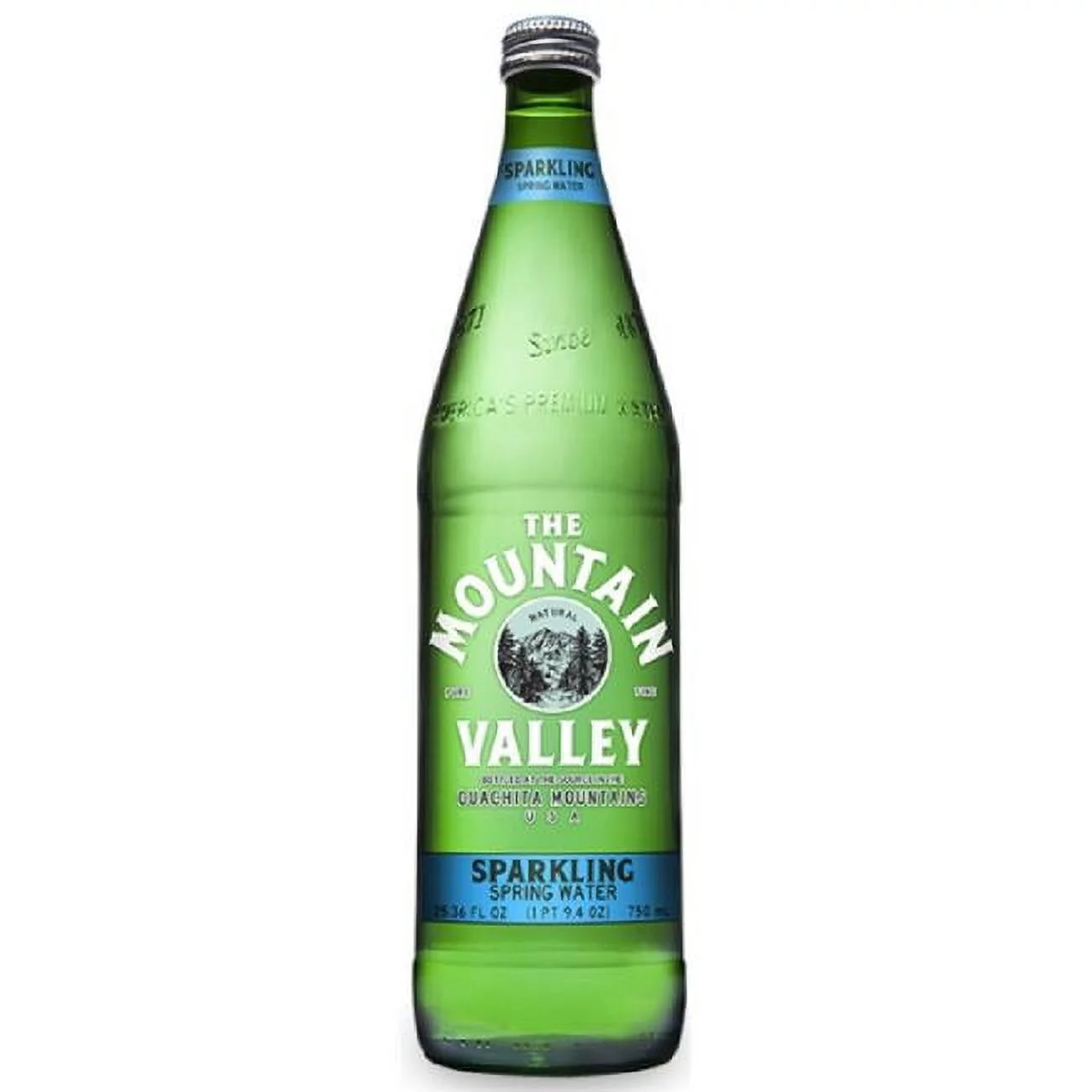 Mountain Valley 750 ml Sparkling Glass Water, Pack of 12