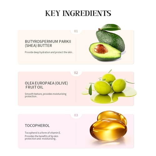 URQT 4PCS Summer Special Lip Butter Balm, Hydrating, Nourishing & Softening Lip Care with Natural Oils & Fruit Extracts, Long-Lasting Moisture, Non-Sticky Shine, Soften Dry Lips Lip Care (4PCS, 4)