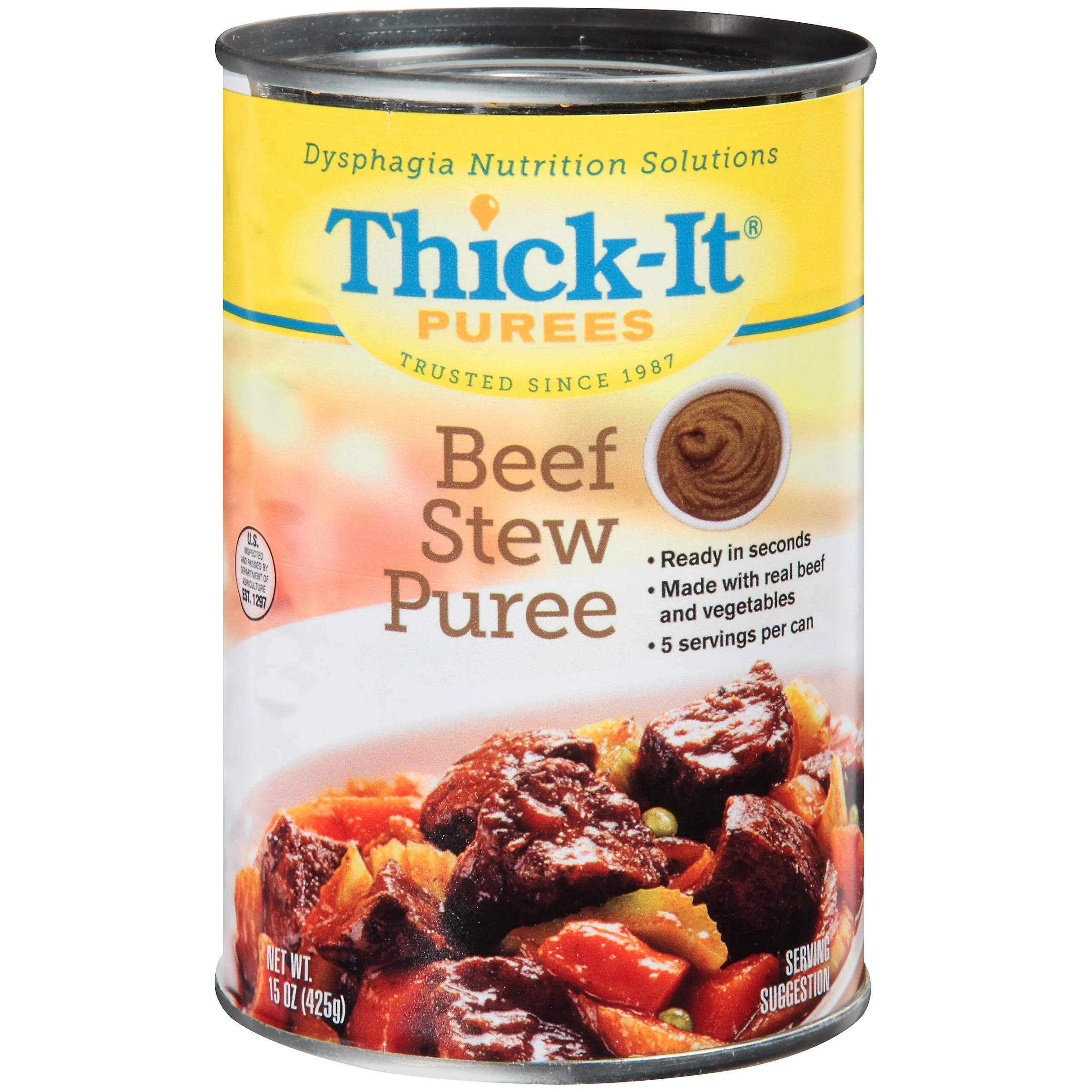 Thick-It Puree 15 oz. Can Beef Stew  Ready to Use Puree Case of 12
