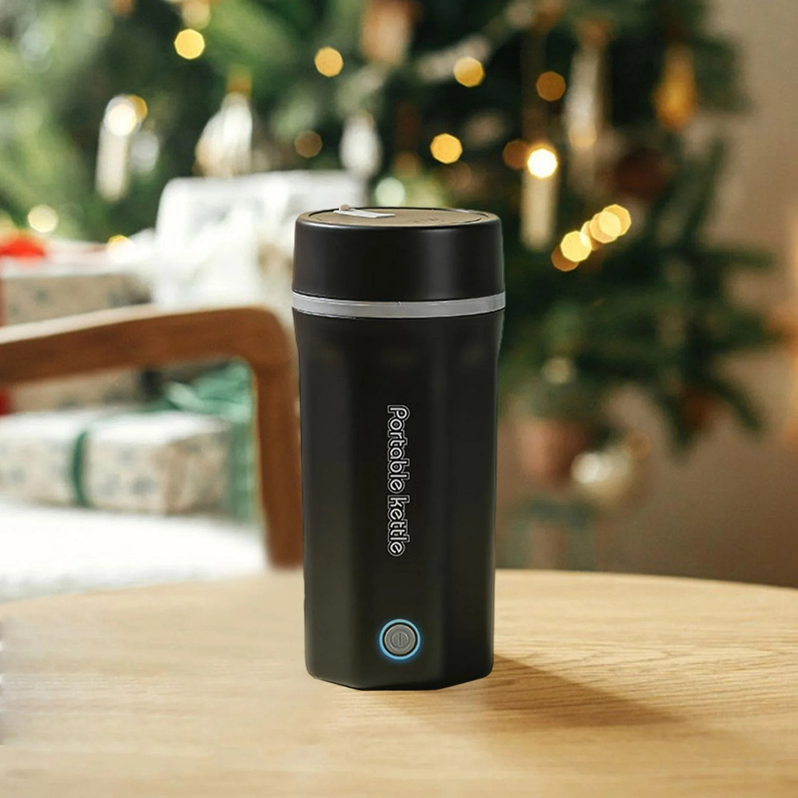 Portable Electric Tea Kettle Hot Water Kettle for Outdoor Household Camping Black