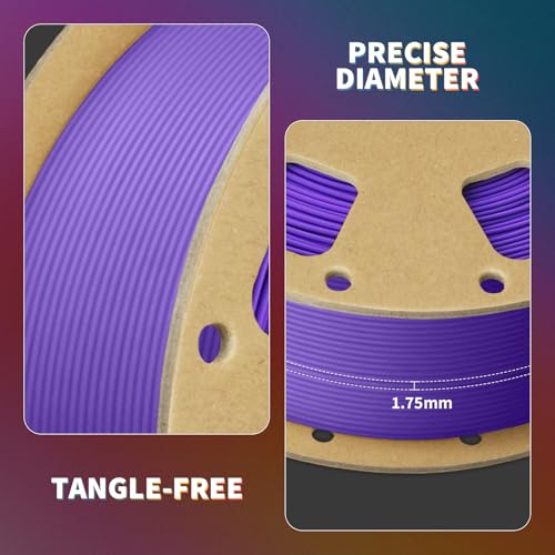 OVERTURE PLA Filament 1.75mm PLA 3D Printer Filament, 2kg Cardboard Spool (4.4lbs), Dimensional Accuracy +/- 0.02mm, Fit Most FDM Printer (Black 2-Pack)