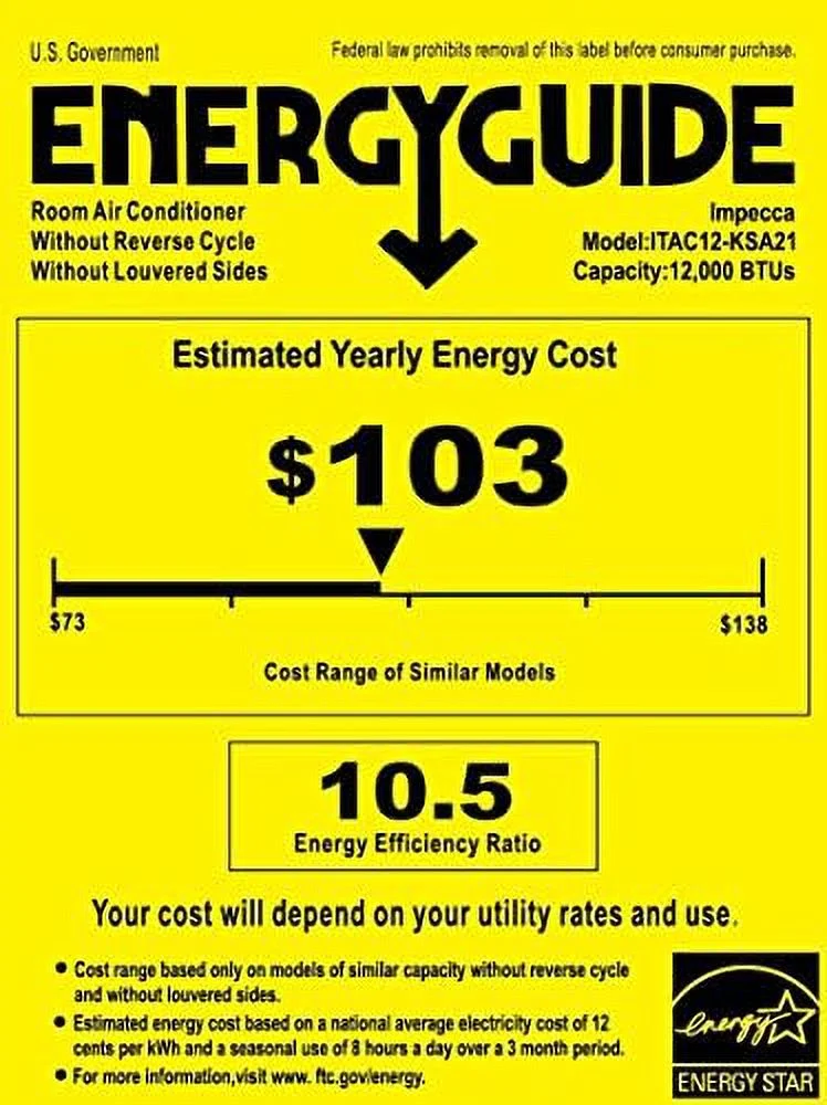 115V Electronic Through The Wall Air Conditioner, 5-15P/110