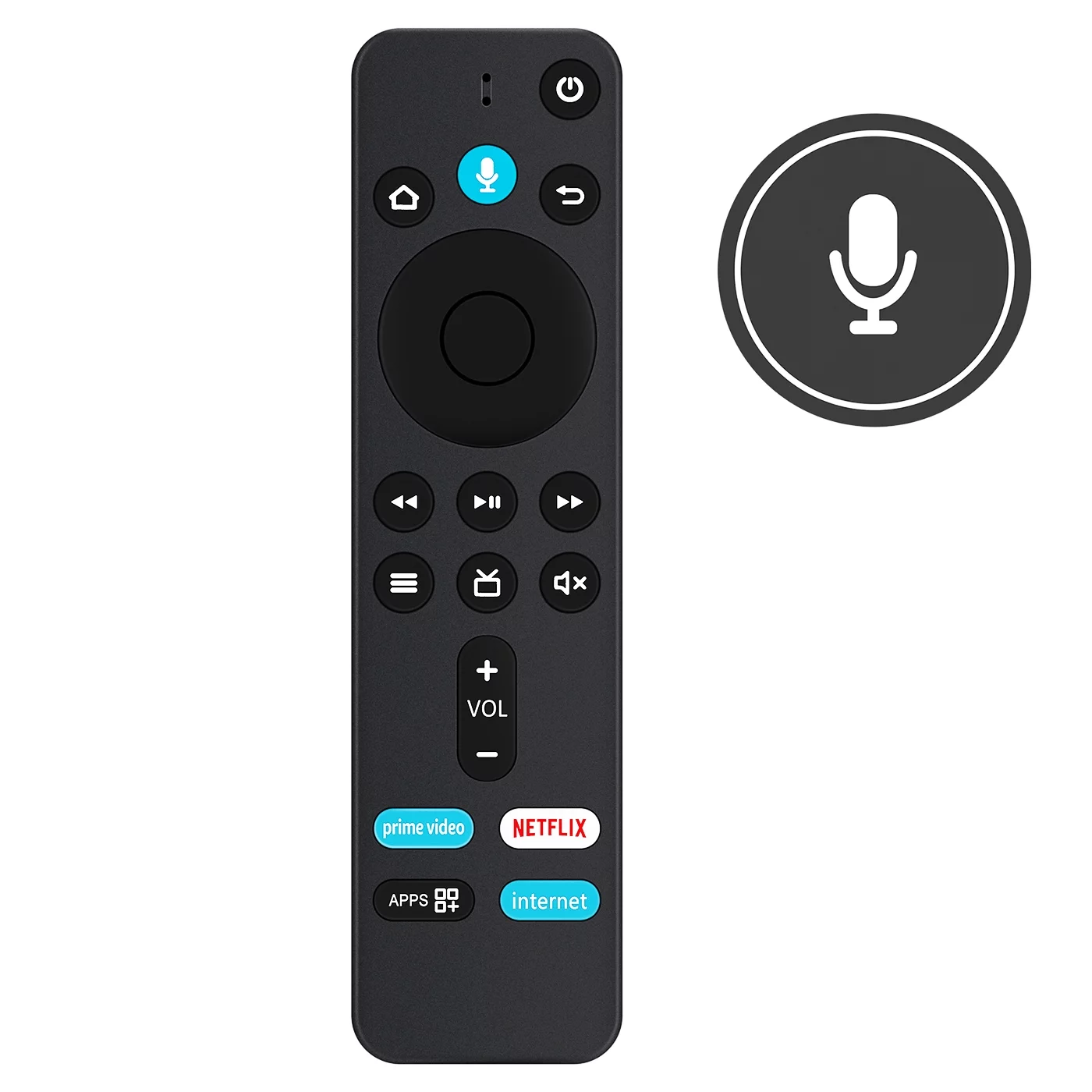 New 5th GEN  Replaced Remote Control Fit for Amazon Voice Controller with APP: prime-video netflix apps internet