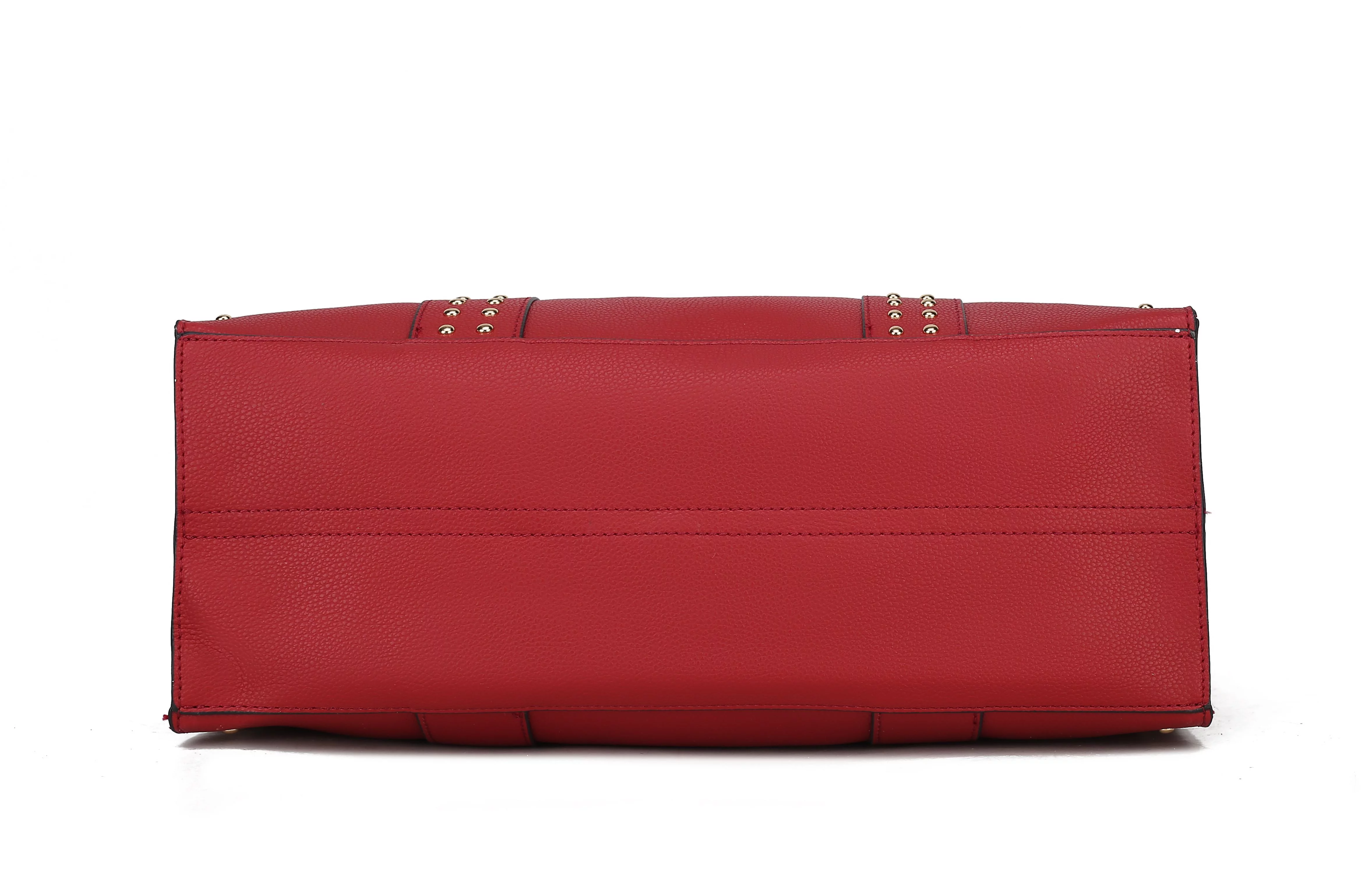 MKF Collection Women's Davina Faux Leather Tote Bag and Wallet Set, 2-Piece, Navy