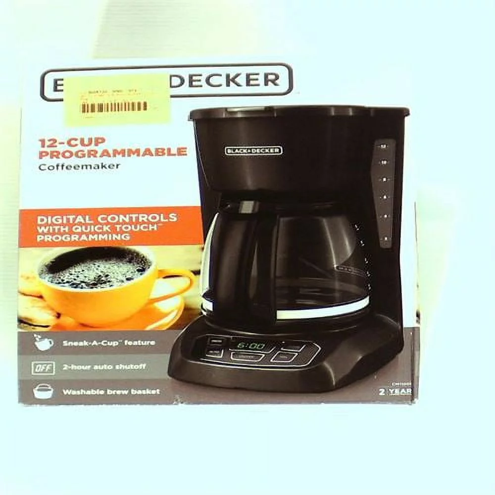 BLACK+DECKER 12 Cup Programmable Coffee Maker - Black CM1100B