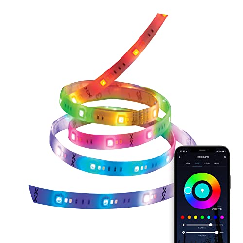 Satco Starfish S11263 WiFi Smart LED 6 Foot Color Changing Indoor Tape Light Strip, Works with Siri, Alexa, Google Assistant, SmartThings, 20 Watt, 120 Volt, 1600 Lumens