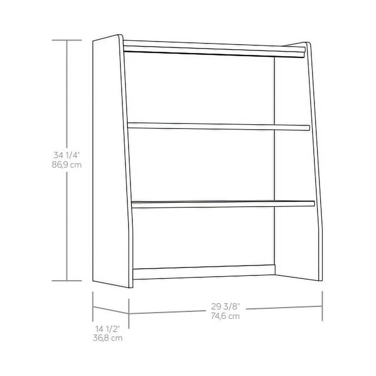 Urbanpro Engineered Wood Library Hutch in Natural Maple Finish