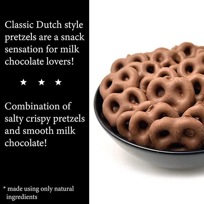 Liberty Bell Real Milk Chocolate Covered Pretzels, 5-Ounce Bag (Pack of 6)