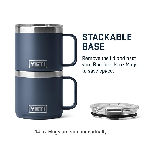 YETI Rambler 14 oz Stackable Mug, Vacuum Insulated, Stainless Steel with MagSlider Lid