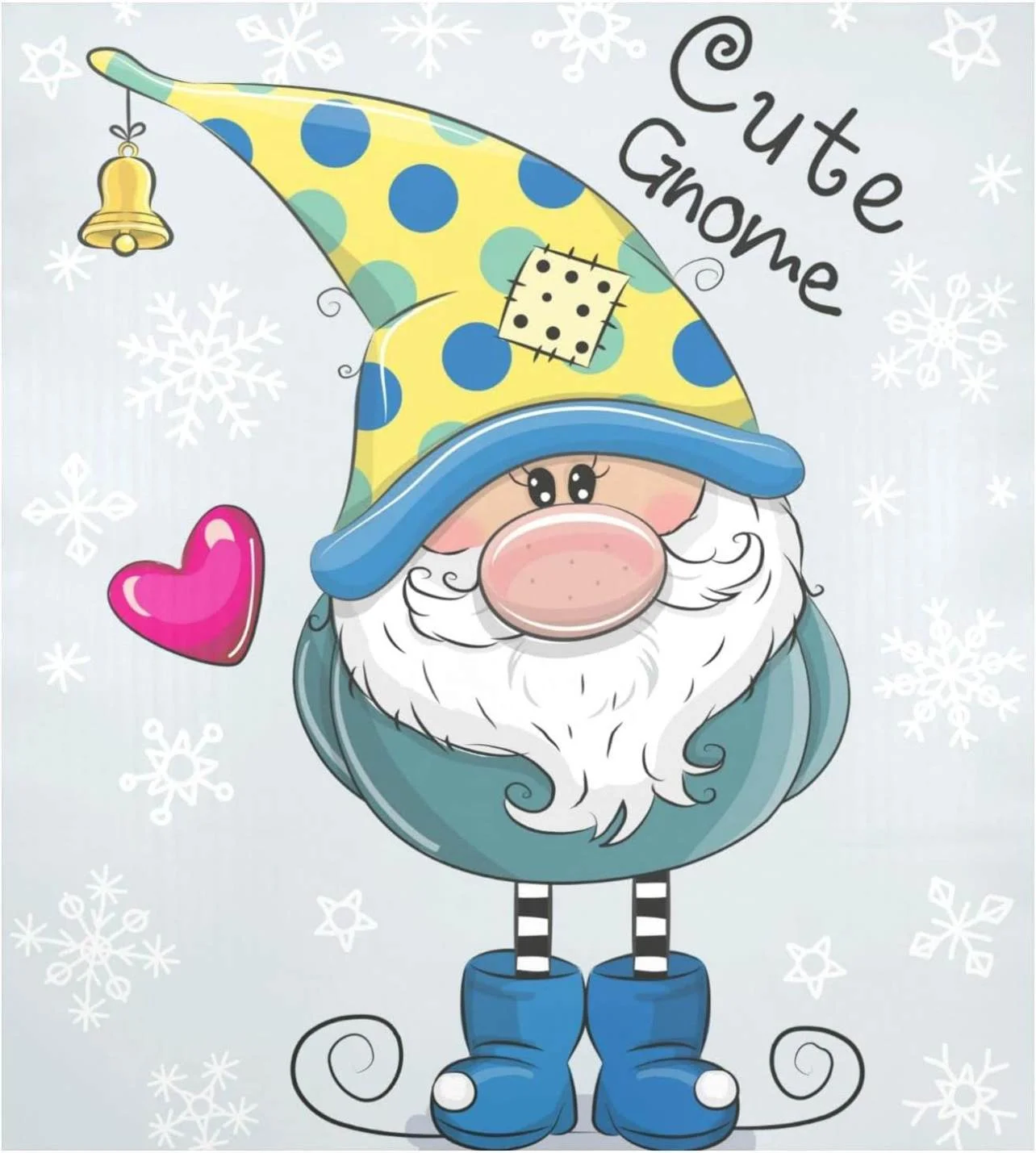 Hyjoy Gnome Santa Claus Dishwasher Magnet Cover,Reusable Fridge Panel Decal with Magnetic Stickers for Kitchen Appliance Home Decor,23 x 26 Inch