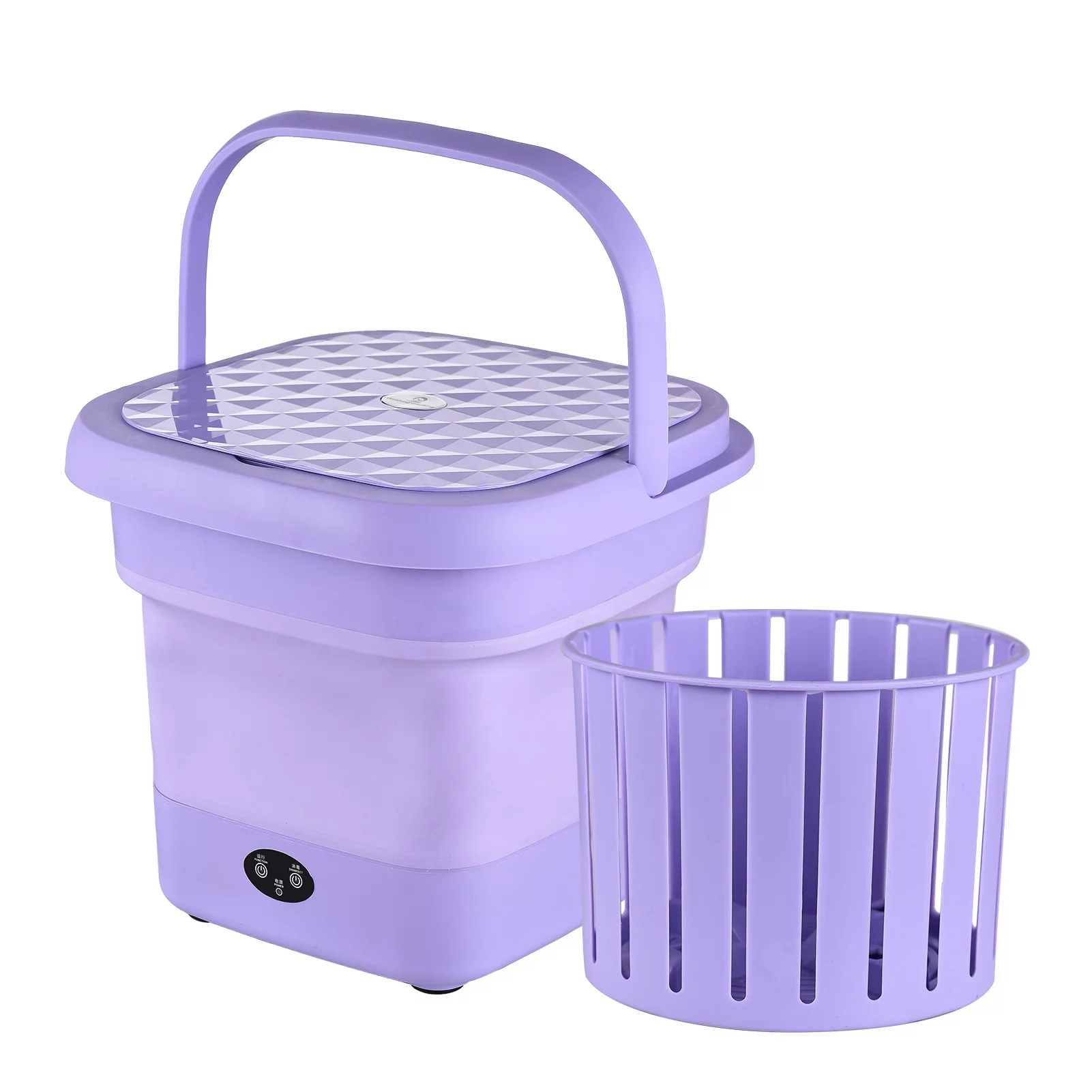 Portable Folding With Dryer Bucket for Clothes Socks Underwear Electric Barrel Laundry Cleaning Machines Centrifugal Washer for Travel Dormiotry Office