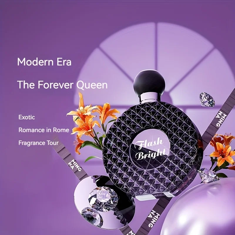 MINGNA Eau De Toilette Spray For Women, Refreshing And Lasting Floral Fruity Scent, Sparkling Diamond-Shaped Perfume, For Dating, Daily, Party Use