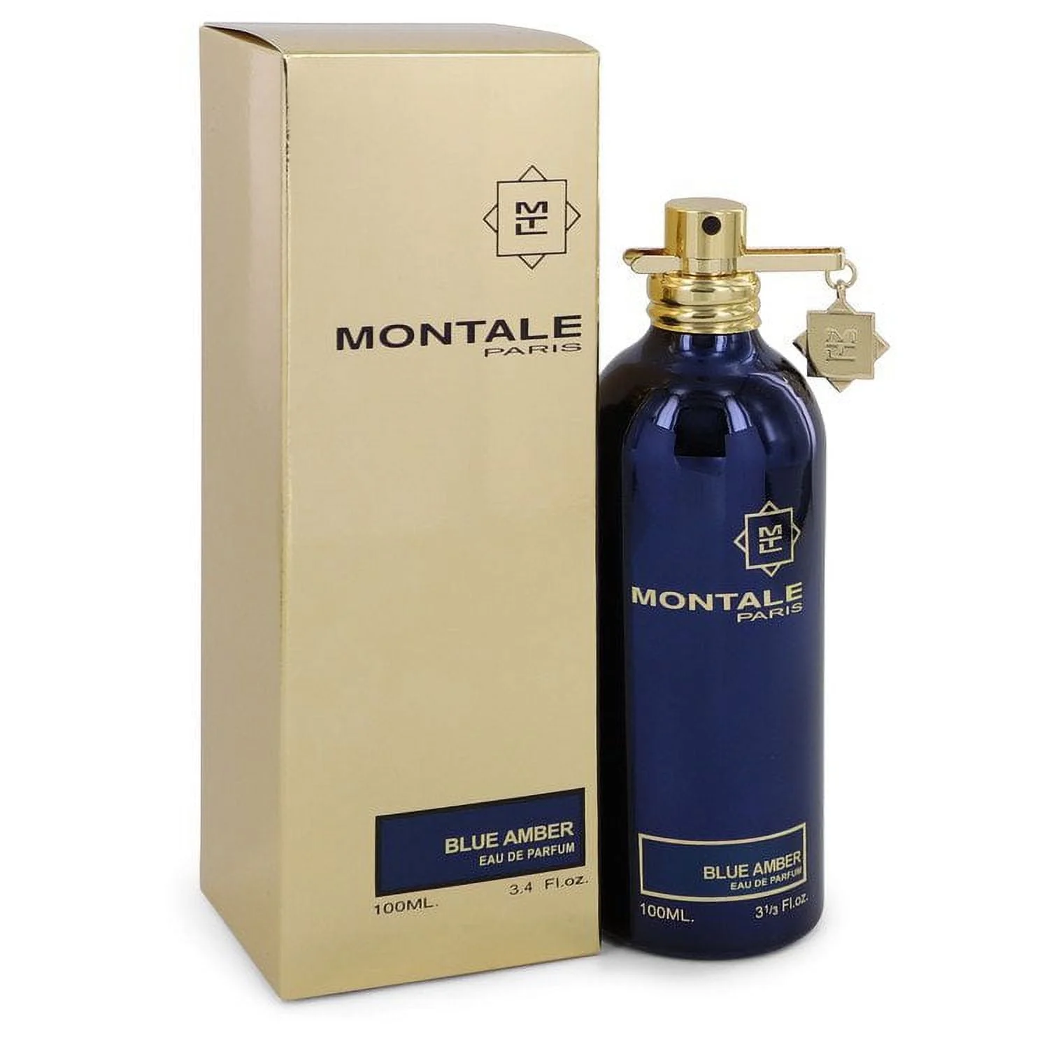 Montale Blue Amber by Montale Eau De Parfum Spray (Unisex) 3.4 oz for Women Pack of 2