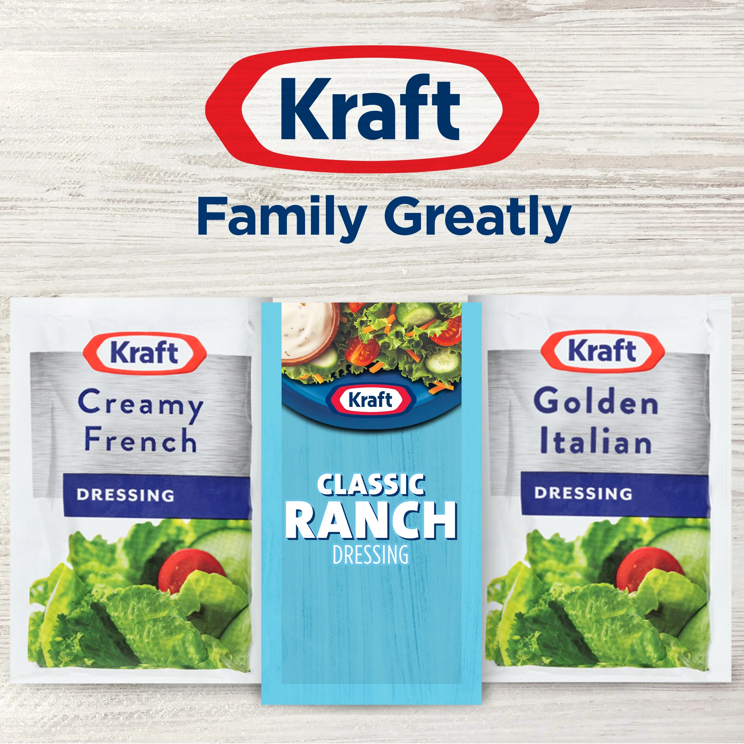 Kraft Single Serve Ranch Salad Dressing, 0.44 oz. Packets, 200 per case