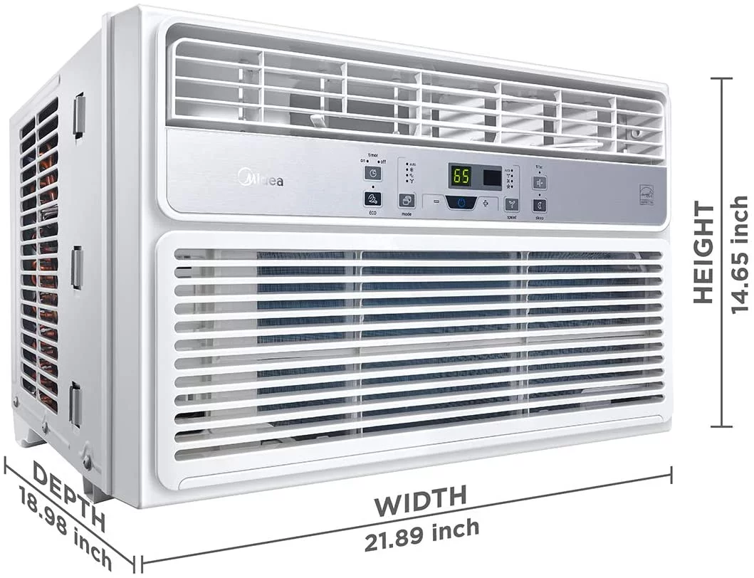 Midea 10,000 BTU EasyCool Window Air Conditioner - Cooling, Dehumidifier, Fan with remote control, in White