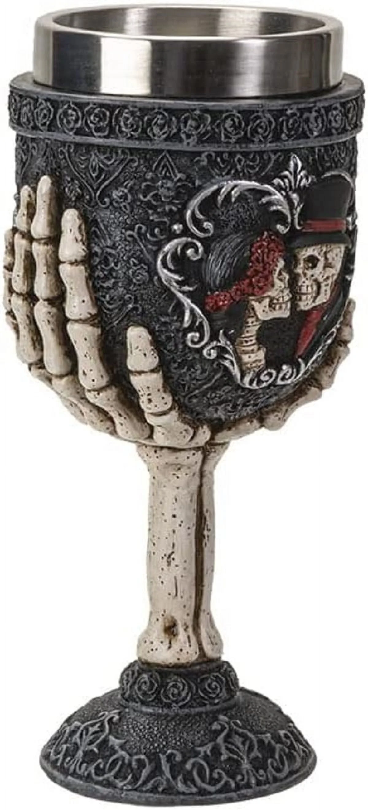 Pacific Giftware Skeleton Couple Ceremony Chalice Goblet Wine Cup