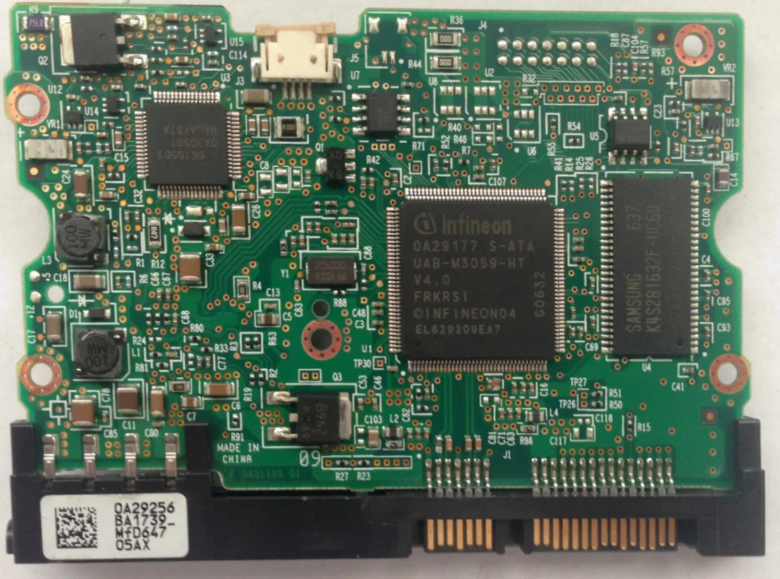 PCB HDS725050KLA360 0A29256 BA1739 P/N: 0A31619 MLC: BA1854 Hitachi