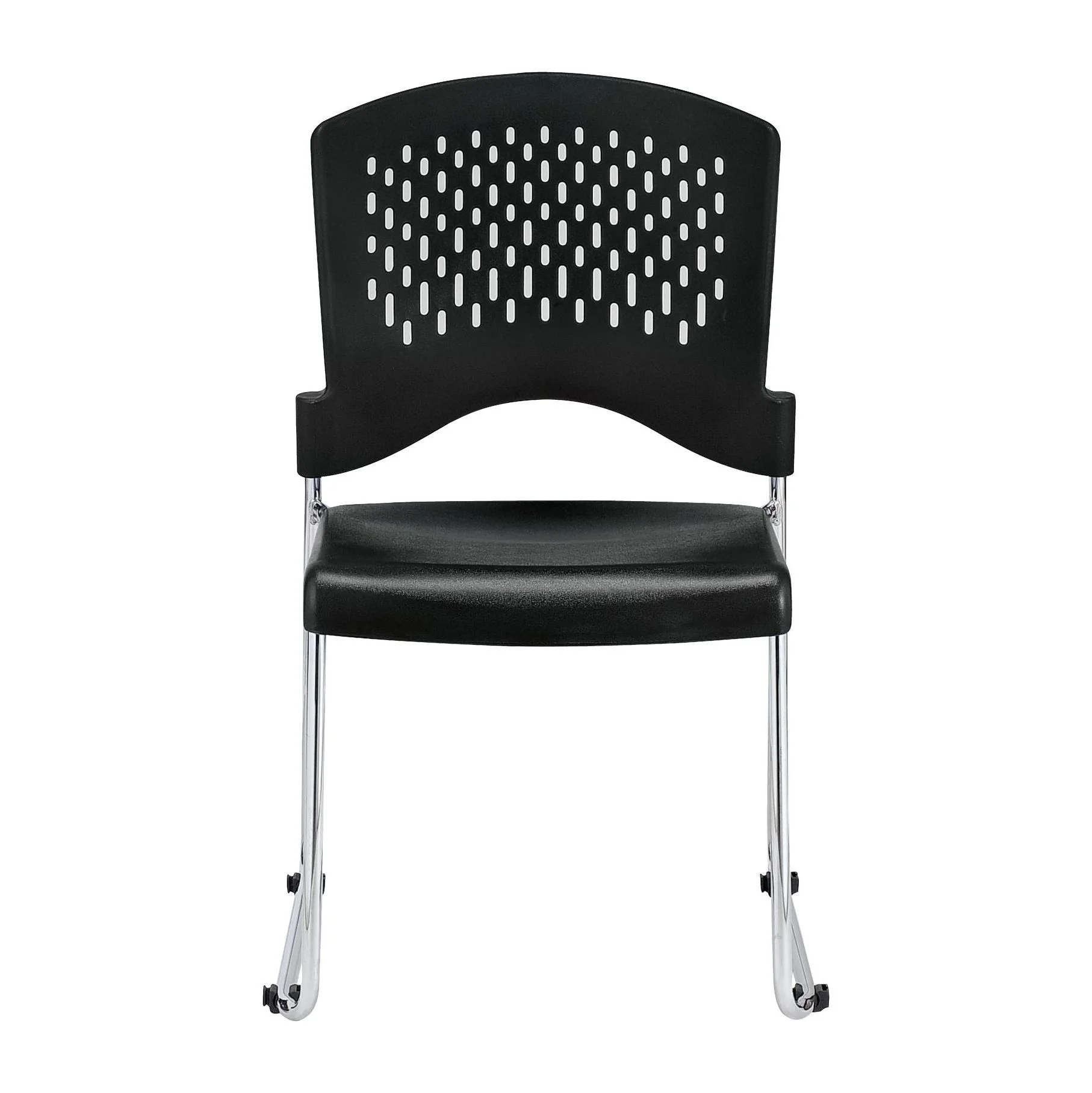 Eurotech Seating Aire Plastic Stackable Guest Chair, Black (Set of 4)