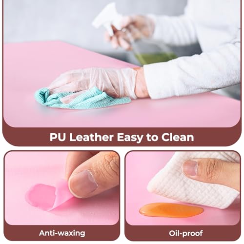 Noverlife 70x32in Massage Table Cover Protector, PU Leather Wax Bed Cover for Esthetician Massage Table Pad, Vinyl Replacement Cover Protector Waterproof Reusable Spa Bed Cover for Beauty Salon Tattoo