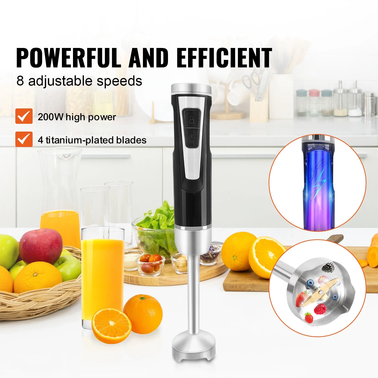 SKYSHALO Commercial Immersion Blender 15