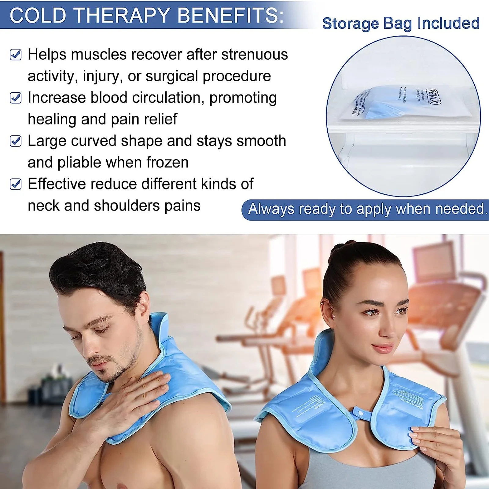 REVIX Shoulder Ice Pack for Neck&Upper Back Injuries, Rotator Cuff Swelling