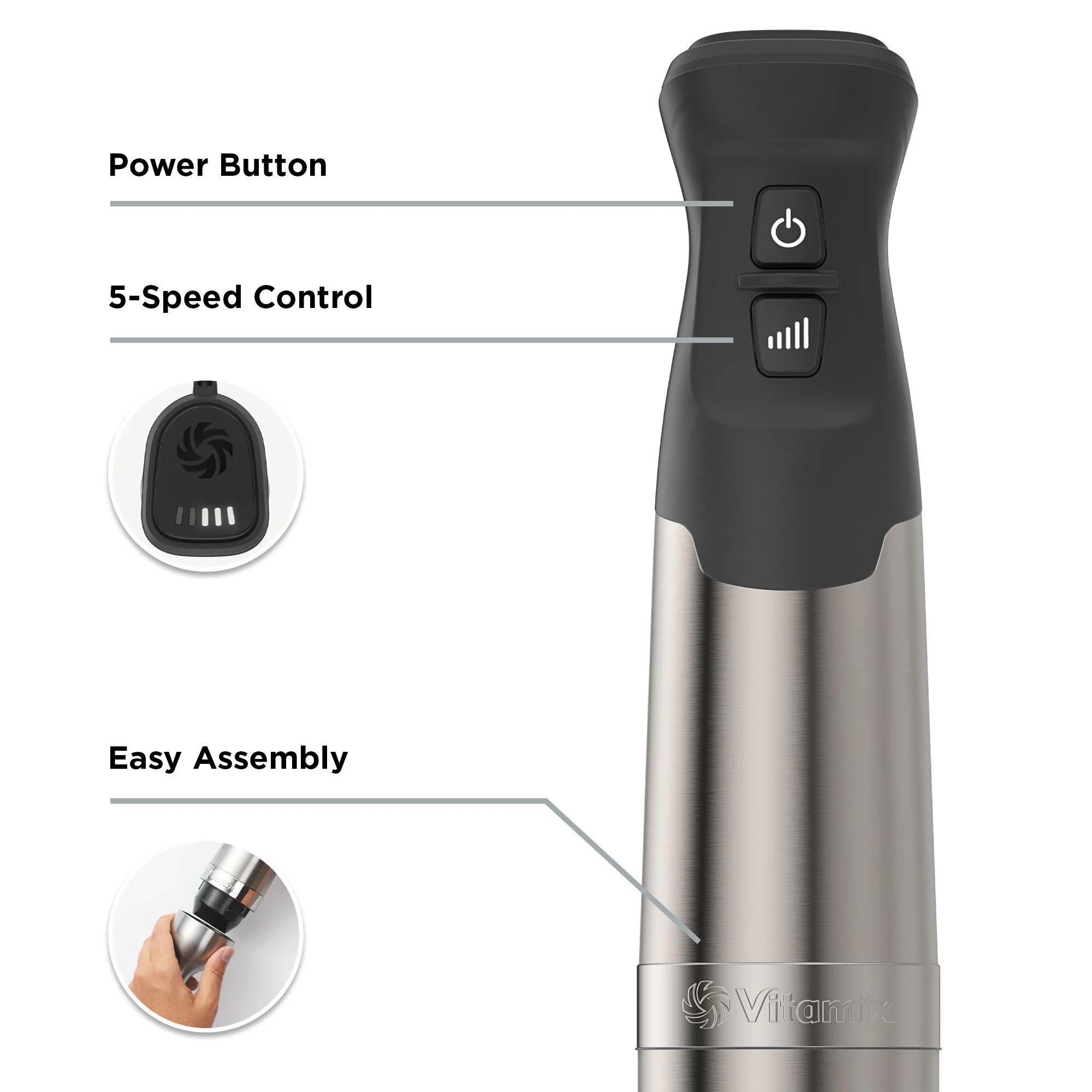 Vitamix Immersion Blender, Black