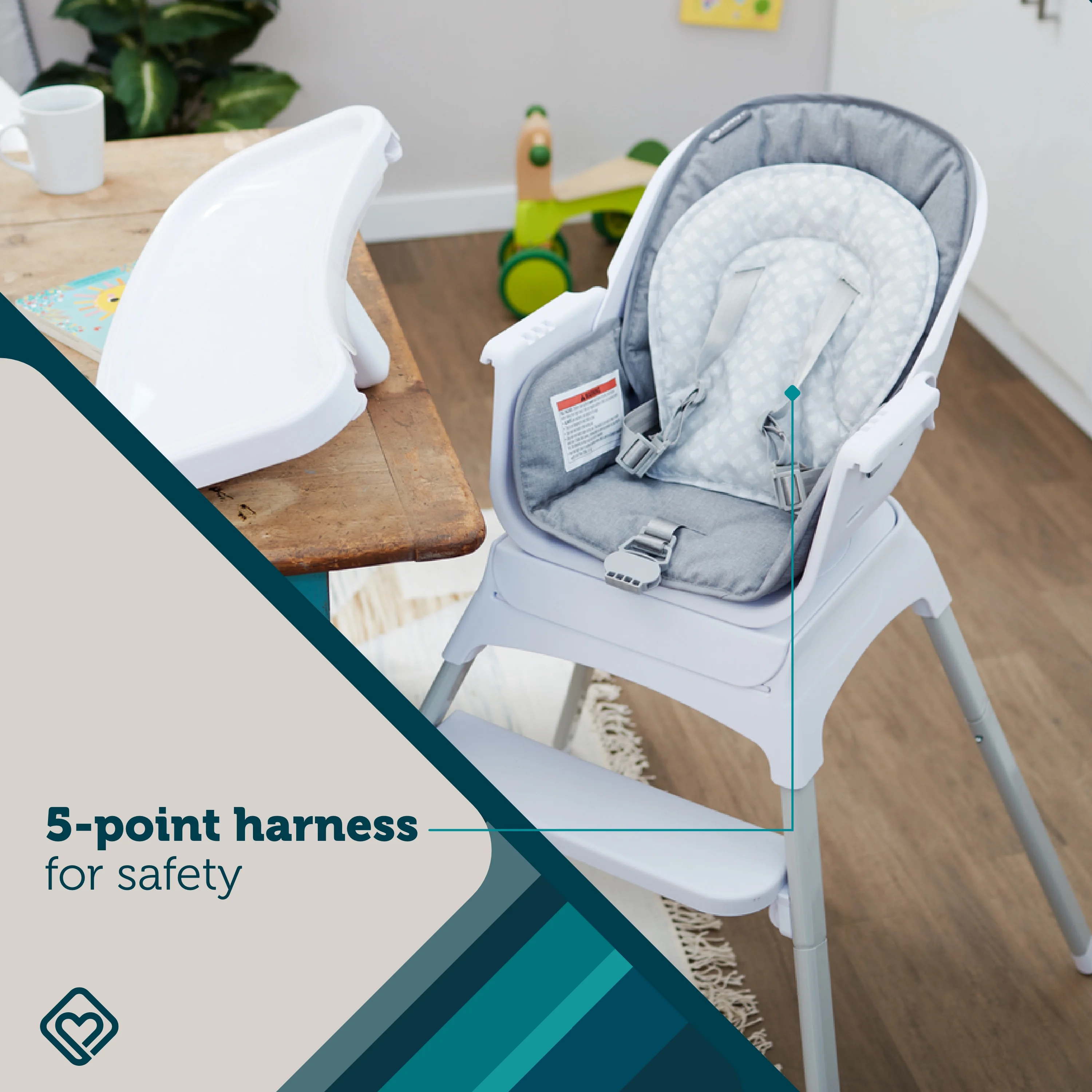 Safety 1st Grow and Go Rotating High Chair, Soft Ash