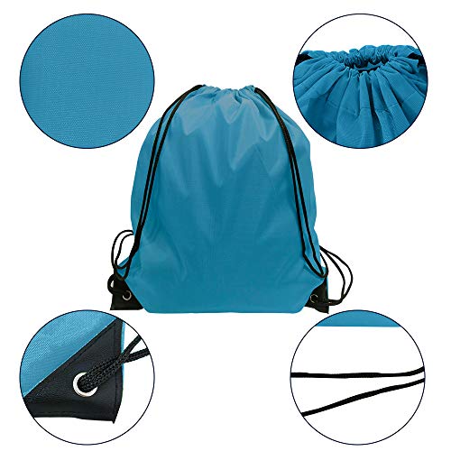 GoodtoU Drawstring Backpack 10 Pcs Cinch Bag Drawstring Bags Bulk Nylon Draw String Sport Bag for Gym Party Trip 10 Colors