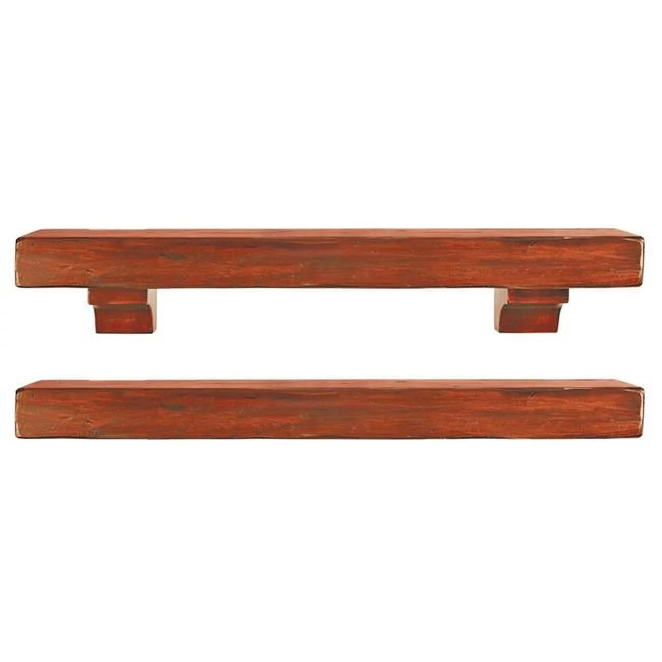 60 in. The Shenandoah Shelf or Mantel Shelf Medium Finish - Rustic Distressed