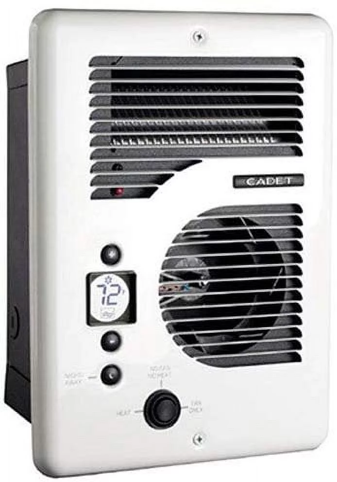 Cadet CEC163TW Energy Plus multi-watt 120/240V wall heater with electronic thermostat, white