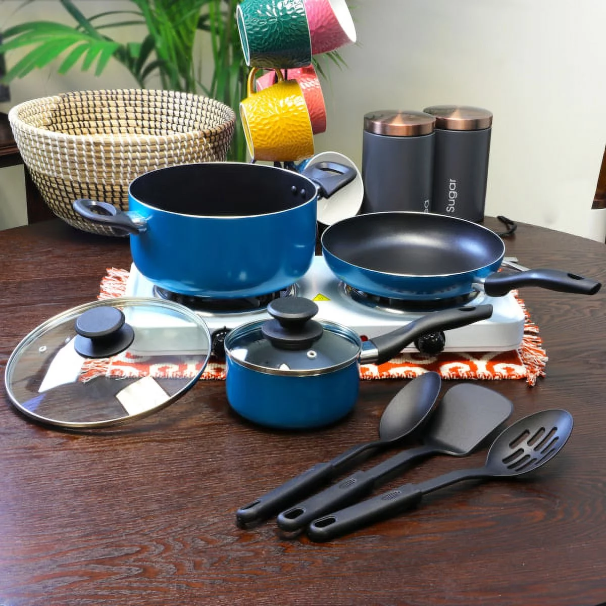 Palmer 8pc Cookware Set in Turquoise