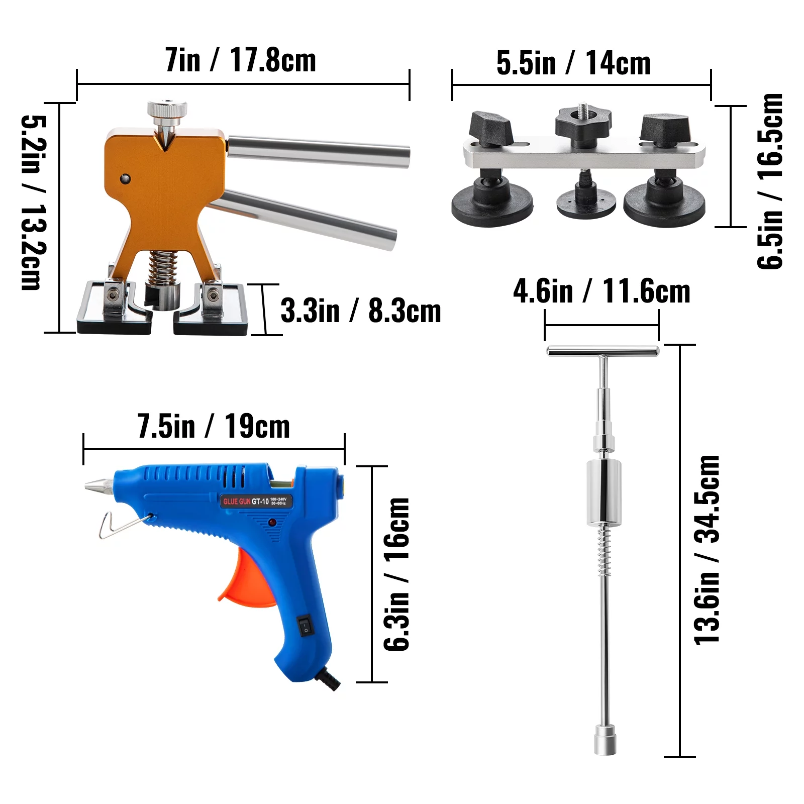BENTISM Paintless Dent Repair Tools Hail Damage Remover 60 Pcs Body Dent Removal