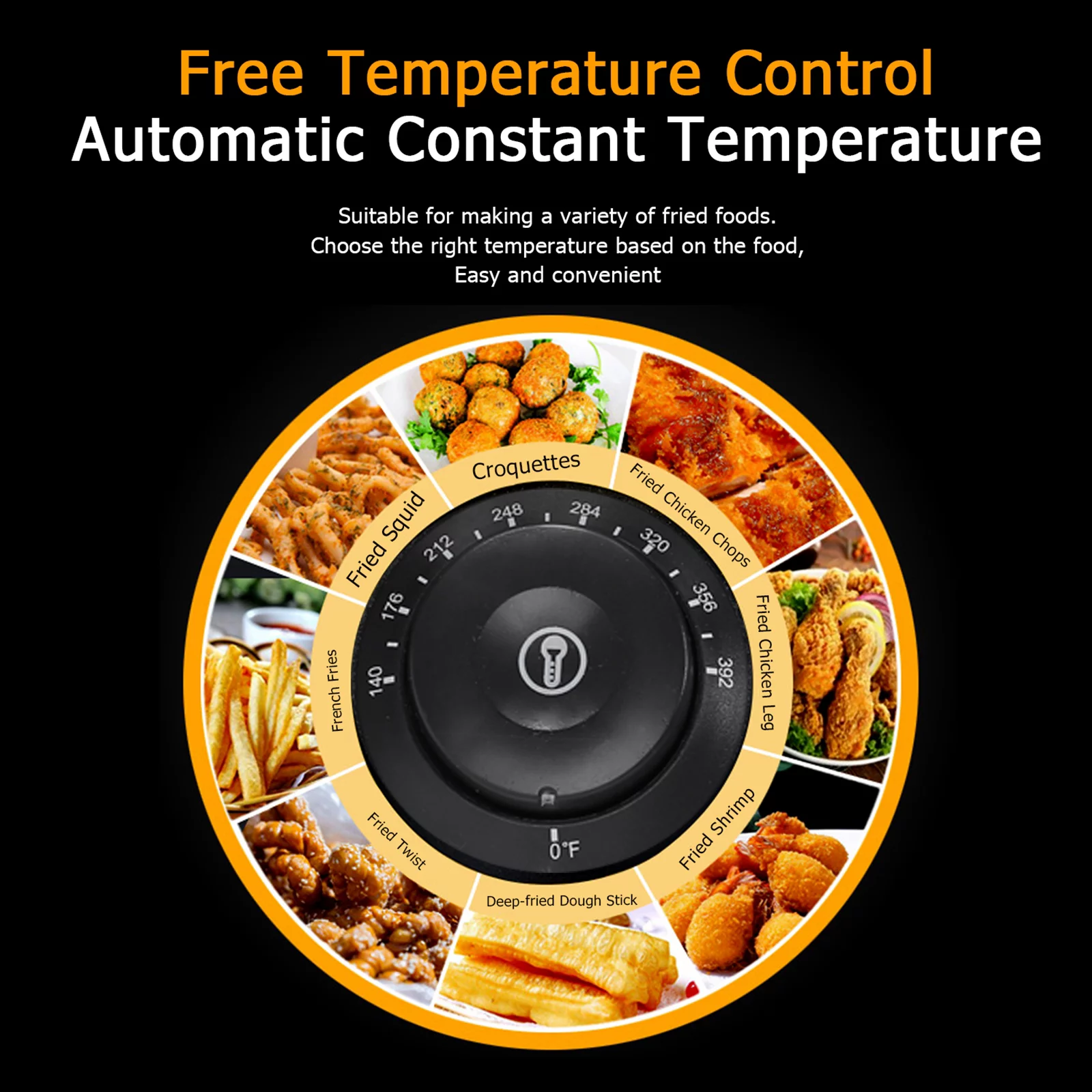 Deep Fryer,DFITO 2500W Electric Stainless Steel Deep Fryer -6.3qt Oil Container & Lid , Professional Grade Deep Fryer with Basket