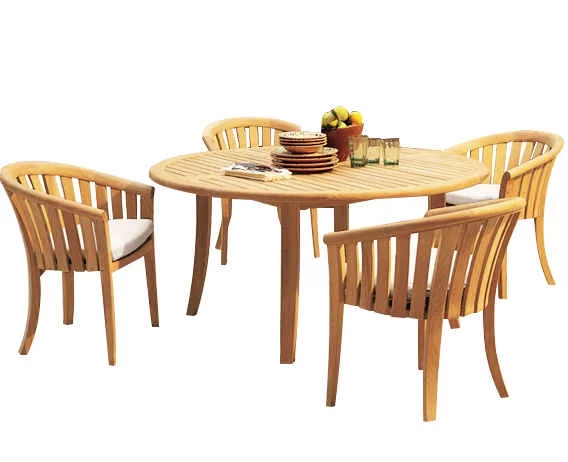 Grade-A Teak Dining Set: 4 Seater 5 Pc: 52