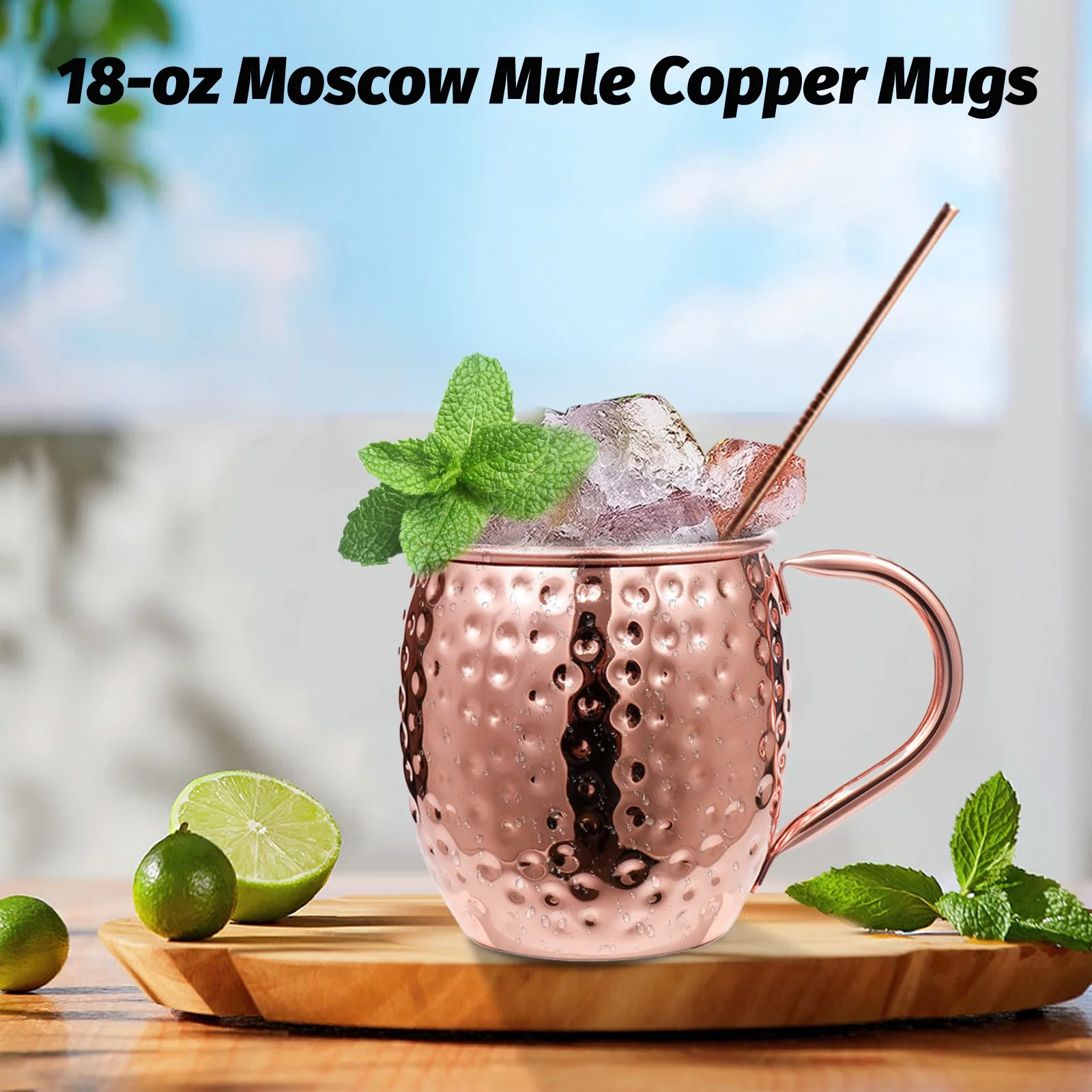 GoolRC Straw Cup,Steel Cup With Stainless Steel Cup Cocktail Copper Bar Set Of 4 Pure Copper 18- Moscow Copper Set Copper 18- Stainless With 4 Cocktail 4 Cocktail Copper Cup With 4 Mewmewcat Set.
