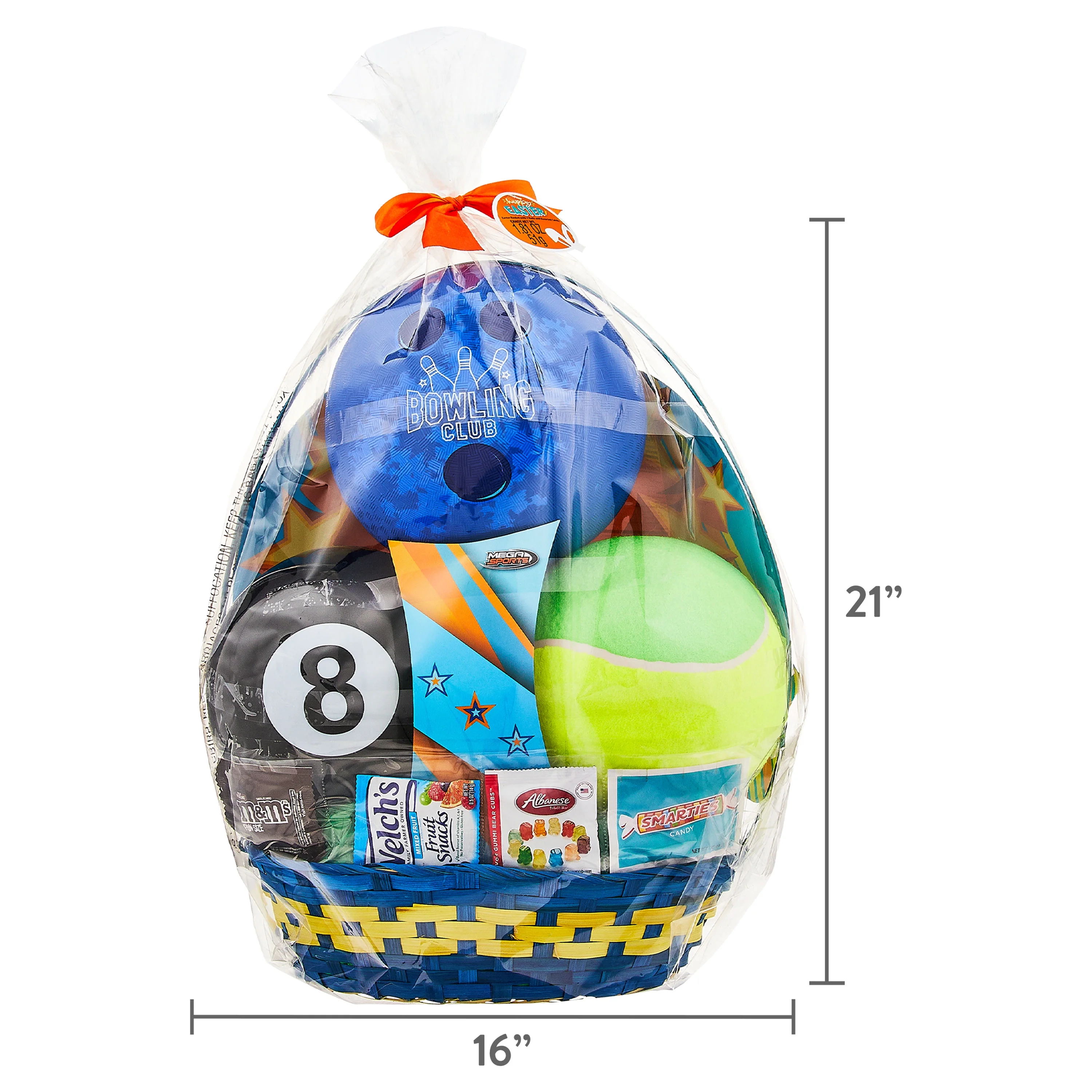 Blue, Green and Black 3 Ball Easter Basket Gift set