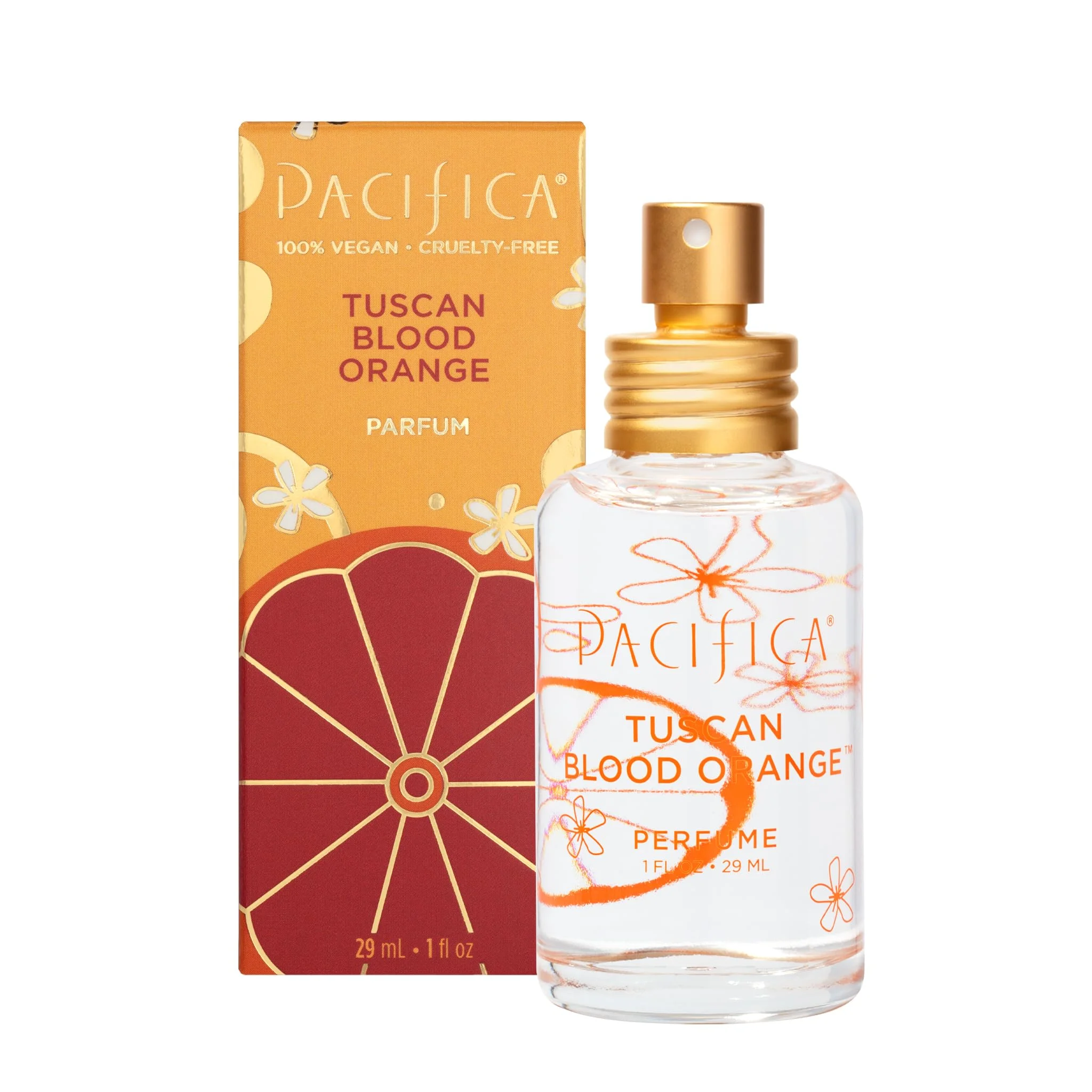Pacifica Beauty, Tuscan Blood Orange Clean Fragrance Spray Perfume, Made With Natural & Essential Oils, Fresh Citrus Orange Scent, Vegan + Cruelty, Phthalate, Paraben-Free
