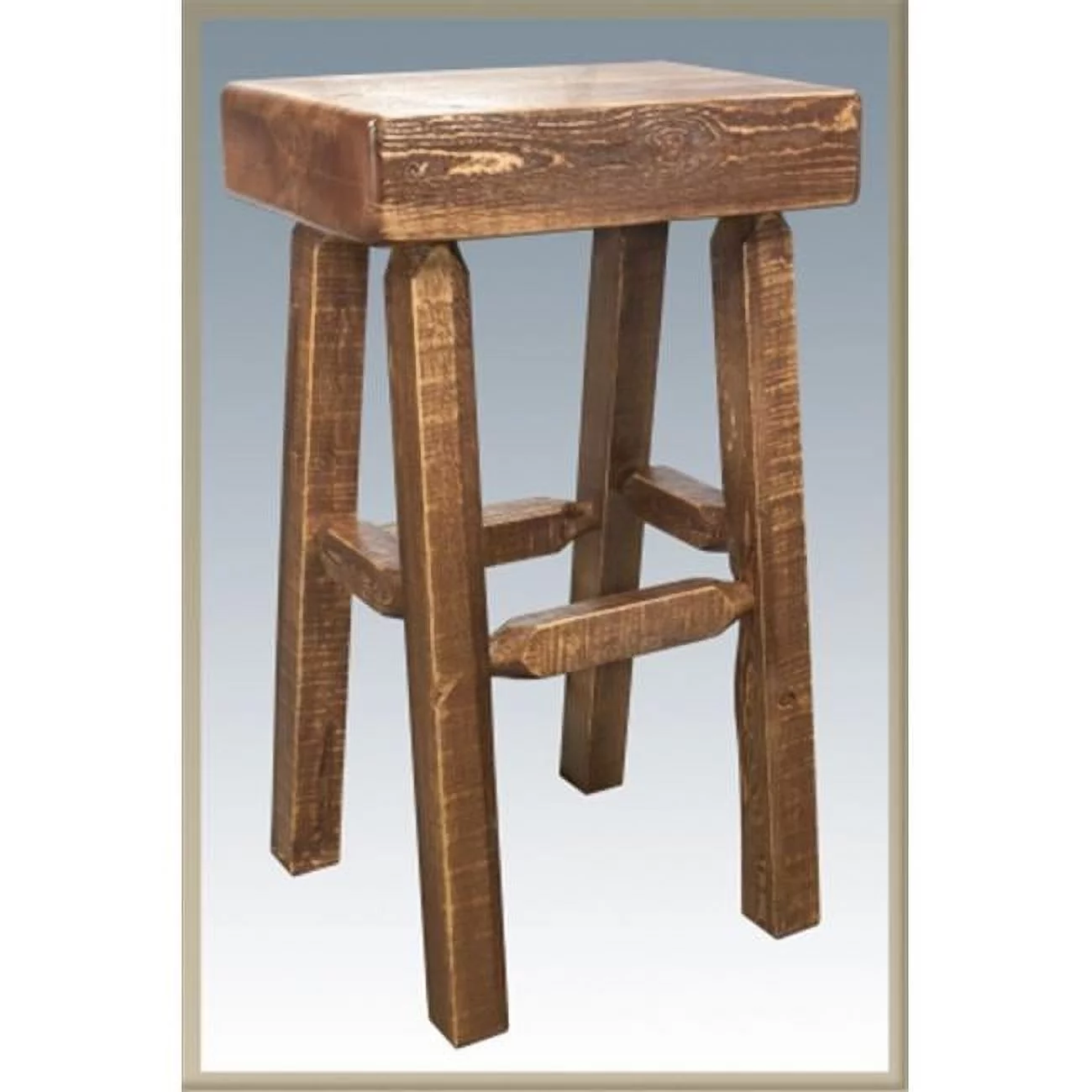 Barstool, Half Log-No Back-Homestead Collection