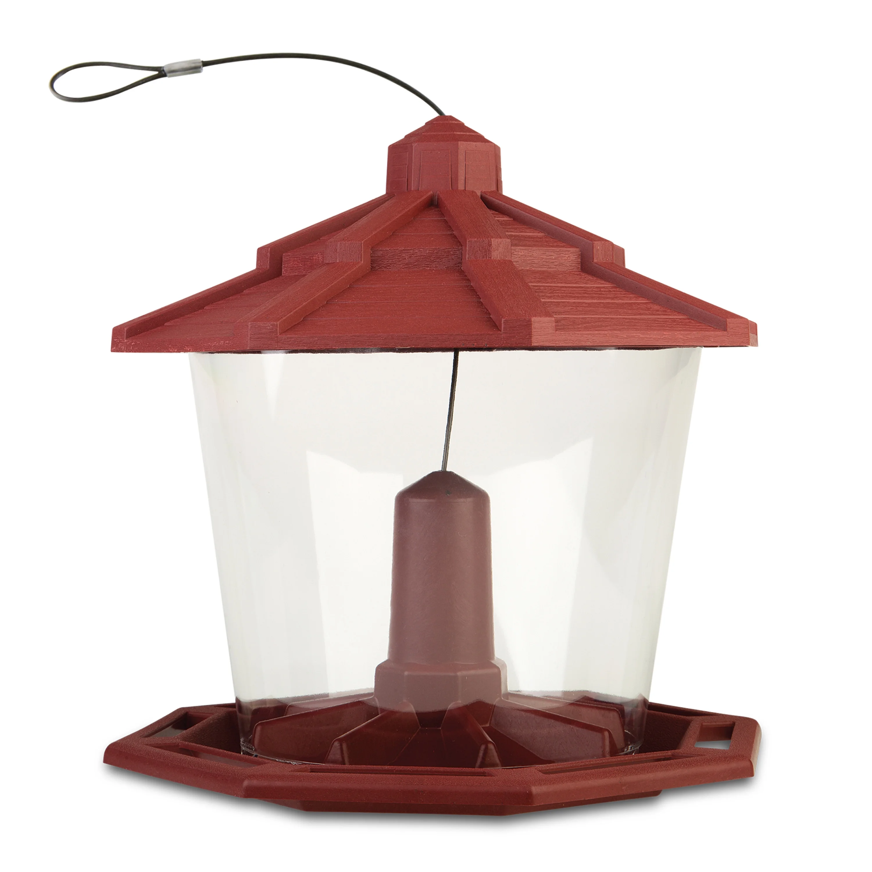 Pennington Earth Smart Red Recycled Plastic Wild Bird Hopper Feeder, 7 lb. Capacity, 2 Pack