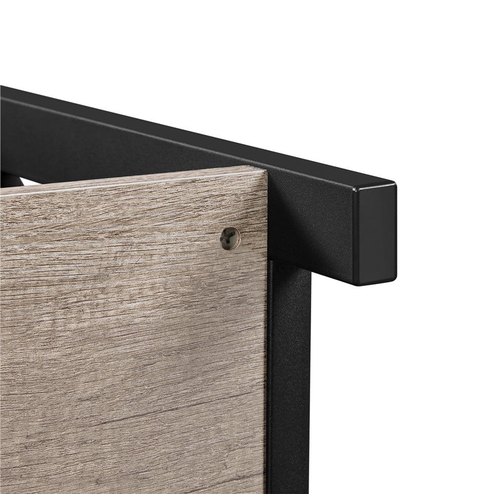 Topeakmart X Design Console Table w/ 1 Drawer & 2 Shelves, Gray