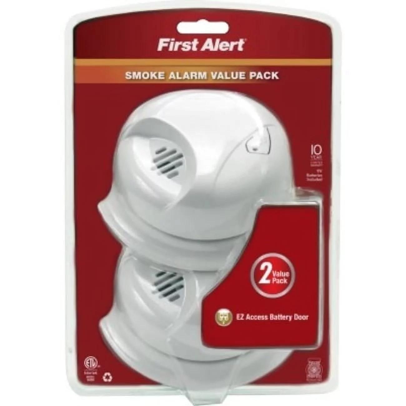 First Alert SA300CN2 Battery Operated Ionization Smoke Alarm, 2 Pack