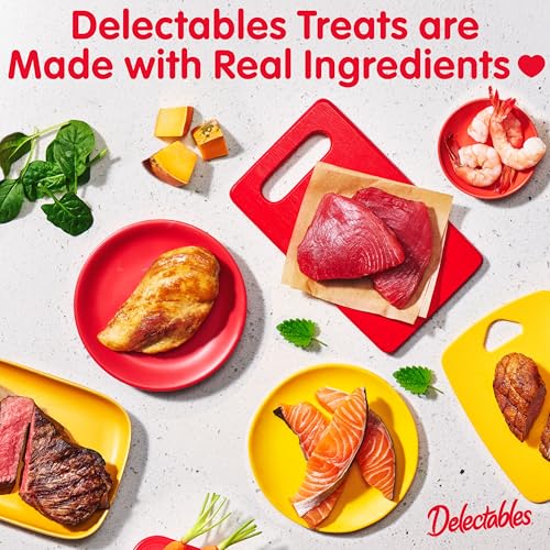 Delectables Squeeze Up Handheld Lickable Treats, Chicken, (Tuna and Tuna and Salmon) 54 Count
