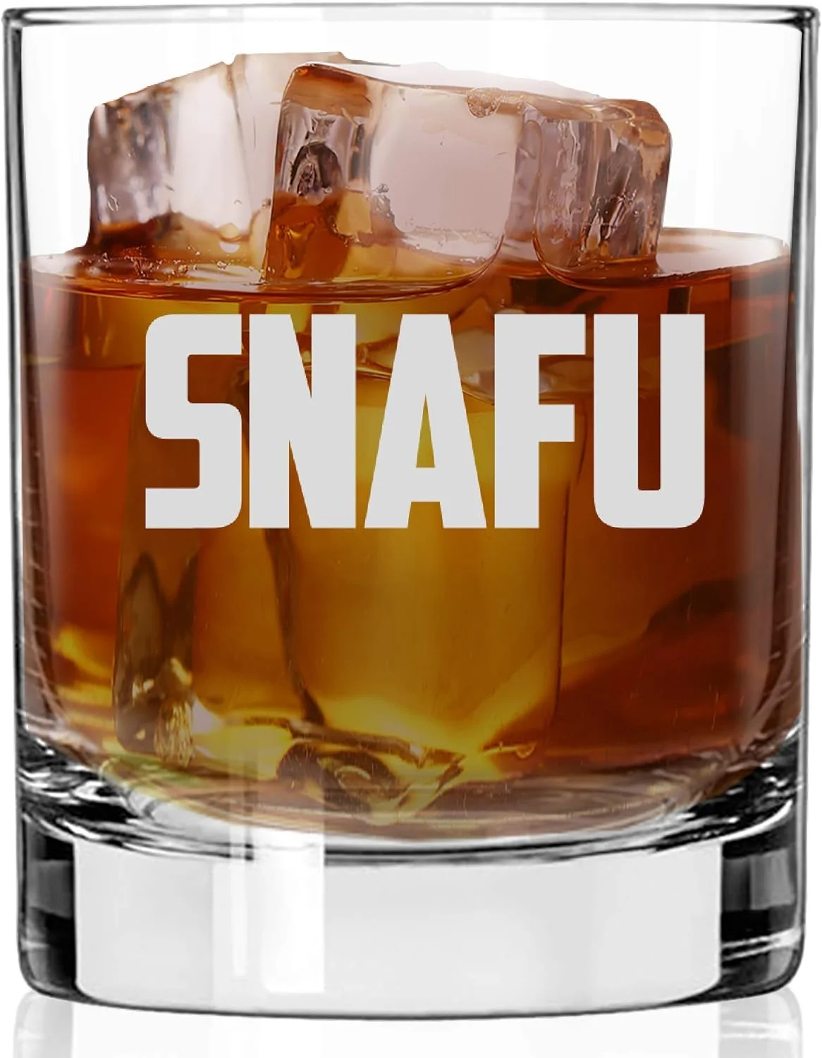 SNAFU Whiskey Glass | Military Jargon Gift | Independence Day Gift | Novelty Old Fashioned Wine Glasses | Home Party Whiskey Glass Decoration (11 Oz)