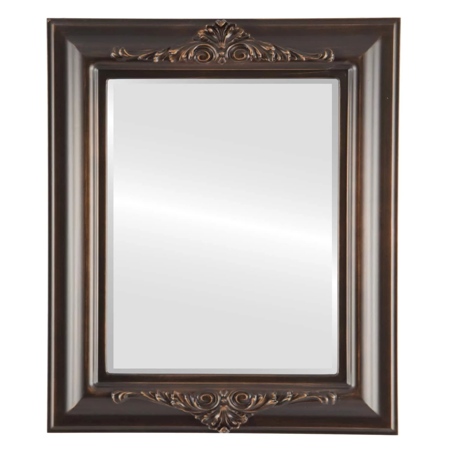 OVALCREST by The OVALCREST Mirror Store Winchester Framed Rectangle Mirror in Rubbed Bronze - Antique Bronze 25x29