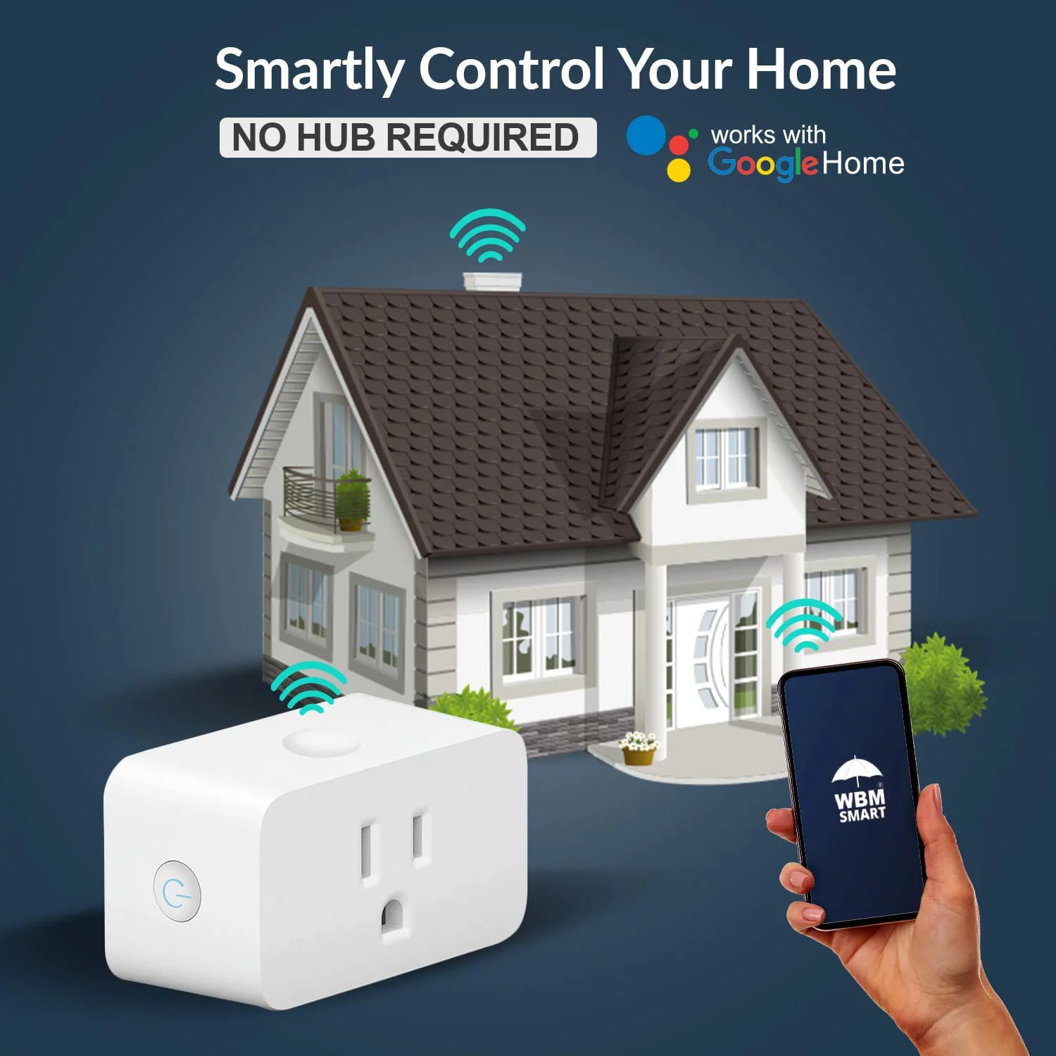 WBM Smart Wifi Socket, Voice Control Plug, Compatible With Alexa And Google Assistant - 4 pcs